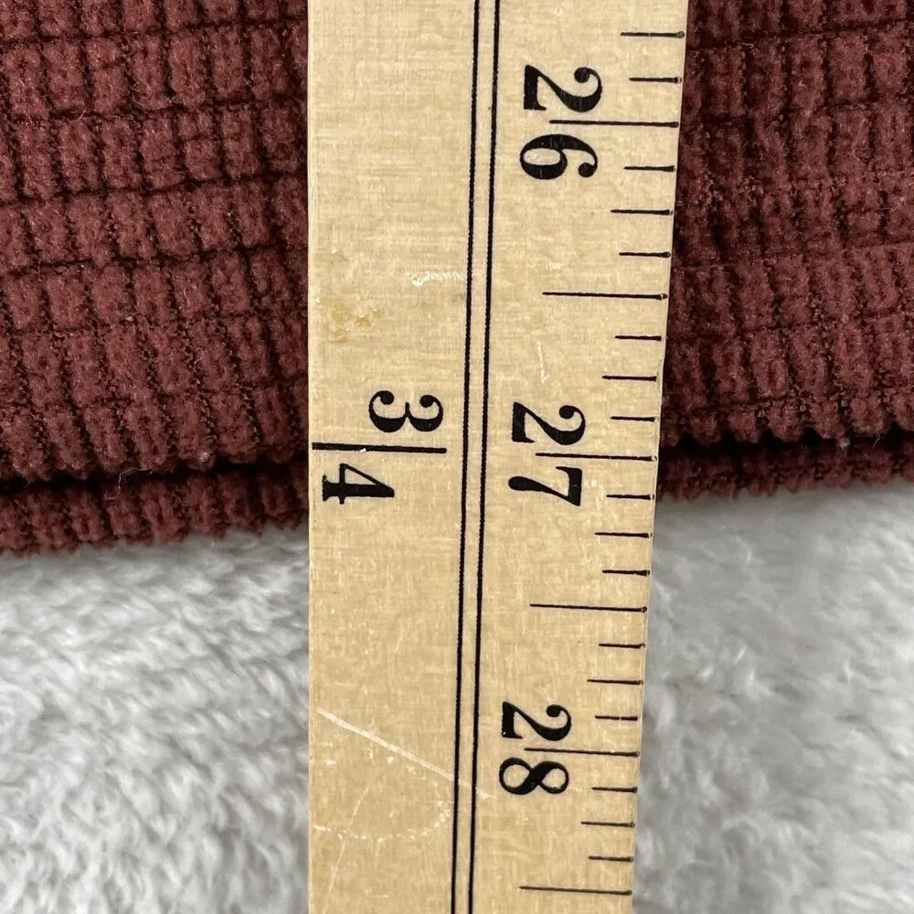 the North Face Fleece Mens Large‎ Rust 1/2 Zip Waffle